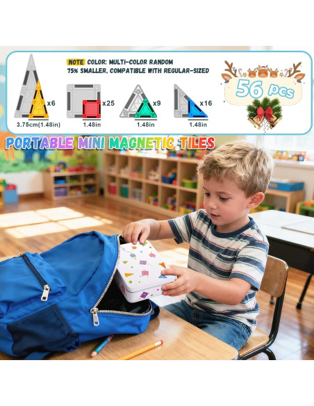 Set de Azulejos Magnéticos de Viaje 56pcs Dcsioike