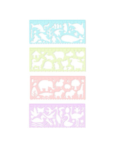 4 Reglas Multifuncionales ZQTSANKESL para Dibujo Creativo