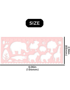 4 Reglas Multifuncionales ZQTSANKESL para Dibujo Creativo 2