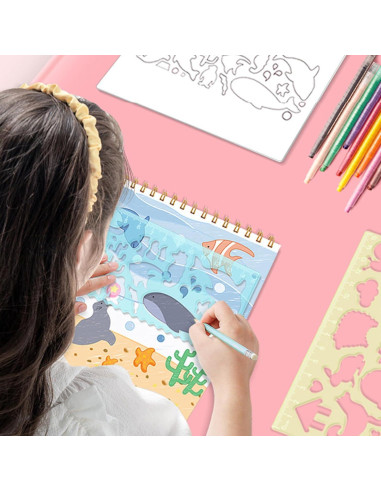 4 Reglas Multifuncionales ZQTSANKESL para Dibujo Creativo