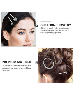 Clips para el Cabello Beaupretty Luna y Estrella Vintage 6 Piezas 2