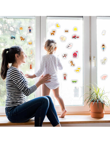 Adhesivos de Gel Grueso Tevxj Animales de Granja 23 PCS