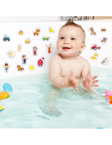 Adhesivos de Gel Grueso Tevxj Animales de Granja 23 PCS