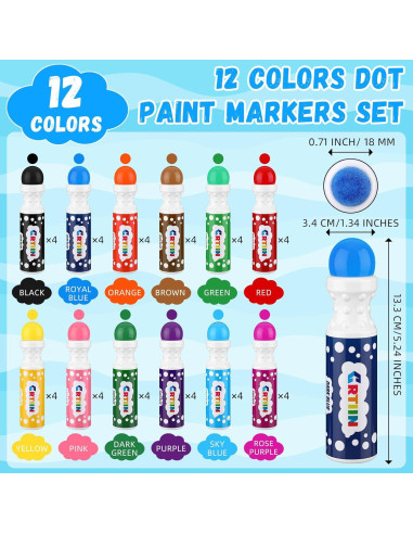 Set de 48 Marcadores de Bingo Crtiin 62.37 g Coloridos