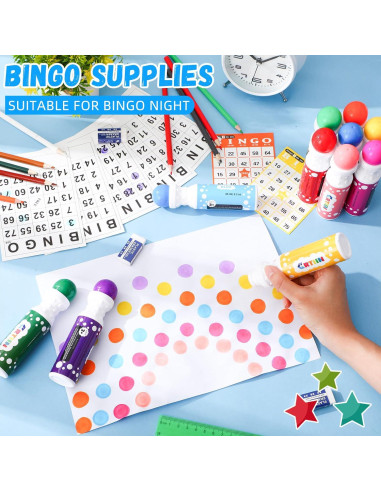 Set de 48 Marcadores de Bingo Crtiin 62.37 g Coloridos