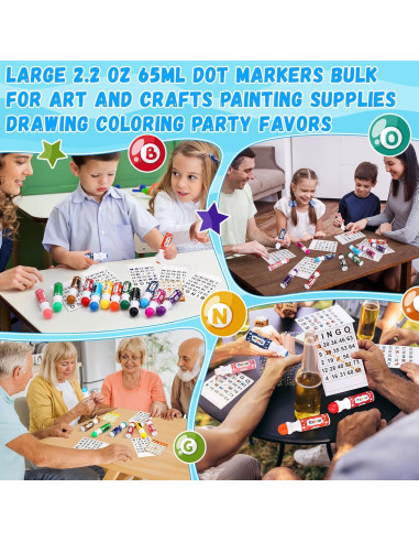 Set de 48 Marcadores de Bingo Crtiin 62.37 g Coloridos