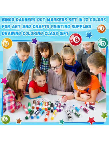 Set de 48 Marcadores de Bingo Crtiin 62.37 g Coloridos