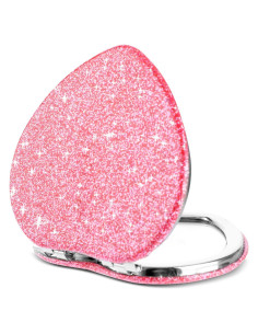 Espejo Plegable Doble Cara Dimeho Rosa Corazón 6.7 cm