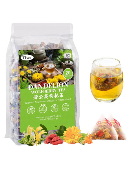 20 Bolsitas de Té Orgánico Diente de León y Goji - Detox