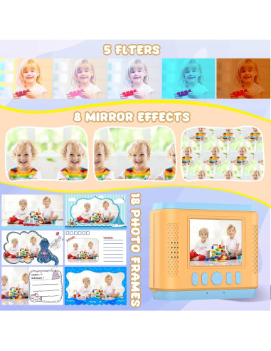 Cámara Instantánea Infantil GigaMinds C33 2.4" Azul