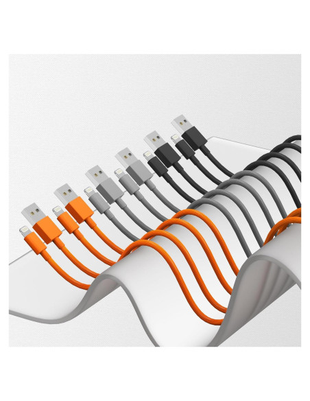 Cable Lightning 6-Pack QIRUOZ MFi Carga Rápida 0.91-3.05 m