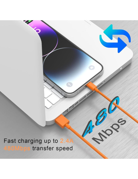 Cable Lightning 6-Pack QIRUOZ MFi Carga Rápida 0.91-3.05 m