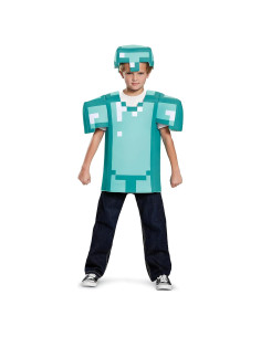 Disfraz Armadura Minecraft Azul Niños 4-6 años