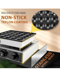 Mini Máquina para Hacer Pancakes GDDGHS 25PCS 950W Antiadherente 2