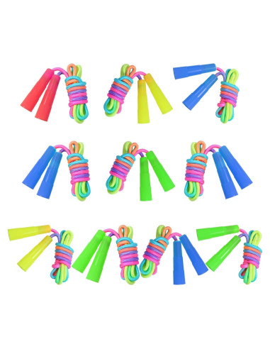 Cuerdas de Saltar Arcoíris Elcoho - 10 Piezas 2.2m Ajustables