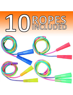 Cuerdas de Saltar Arcoíris Elcoho - 10 Piezas 2.2m Ajustables 2