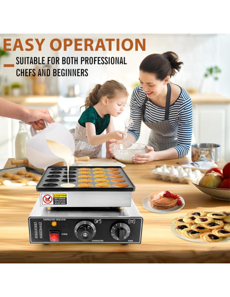 Mini Máquina para Hacer Pancakes GDDGHS 25PCS 950W Antiadherente