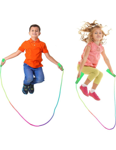 Cuerdas de Saltar Arcoíris Elcoho - 10 Piezas 2.2m Ajustables