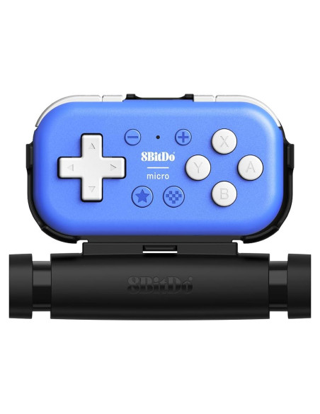 Controlador Mini Bluetooth 8Bitdo Pocket Azul con Clip Móvil