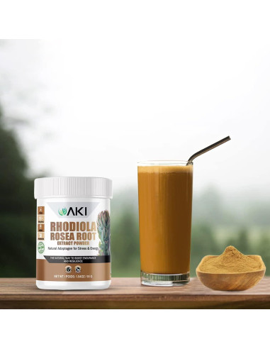 Polvo de raíz de Rhodiola Rosea AKI 55g - Sin aditivos