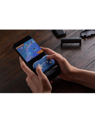 Controlador Mini Bluetooth 8Bitdo Pocket Azul con Clip Móvil