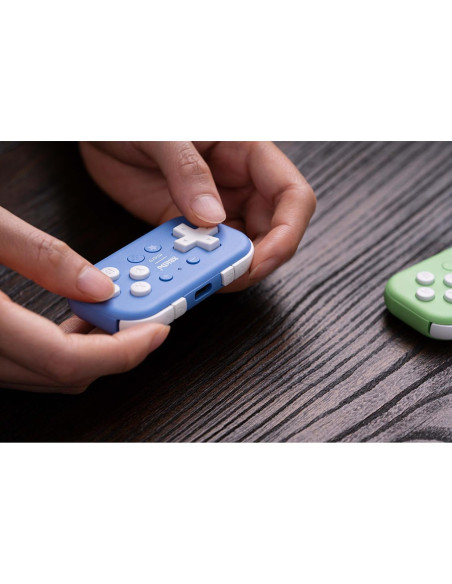 Controlador Mini Bluetooth 8Bitdo Pocket Azul con Clip Móvil