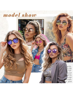 Gafas de sol cuadradas SIPHEW para mujeres UV400 54mm 2