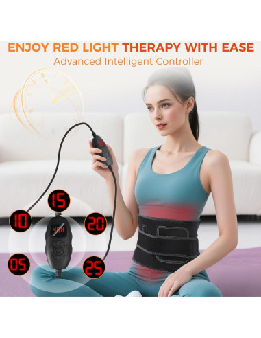 Almohadilla de Terapia de Luz Roja ZAEXAE 35.1x16.5cm 70 LEDs