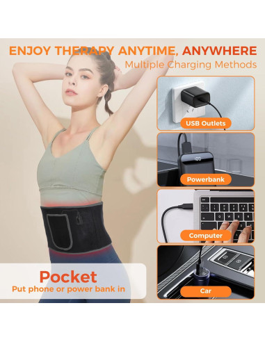 Almohadilla de Terapia de Luz Roja ZAEXAE 35.1x16.5cm 70 LEDs