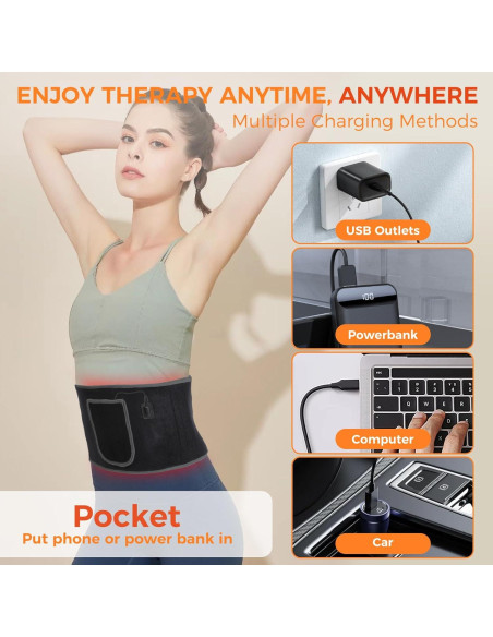 Almohadilla de Terapia de Luz Roja ZAEXAE 35.1x16.5cm 70 LEDs