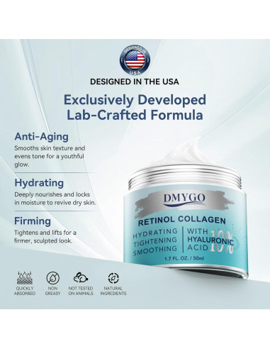 Crema Lifting Facial DMYGO con Retinol y Ácido Hialurónico 50 ml