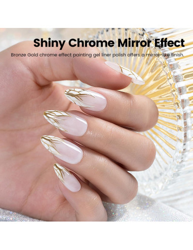 Set de 2 Gel Liner Metálico RARJSM Plata y Bronce Oro 8ml