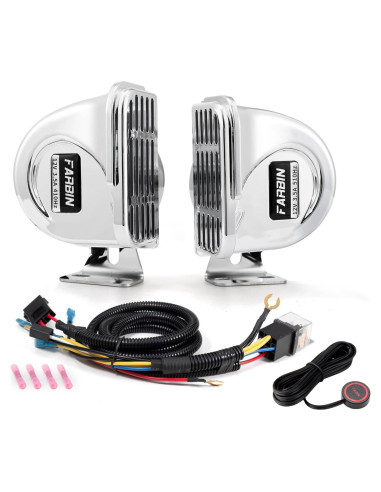 Bocina de Barco FARBIN Acero Inoxidable 12V 125dB Impermeable