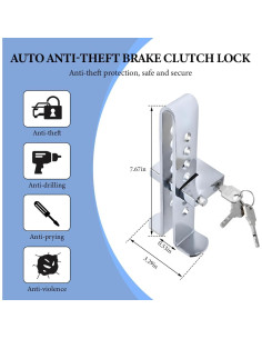 Candado Antirrobo de Freno y Embrague DXNQ - Acero Inoxidable 2