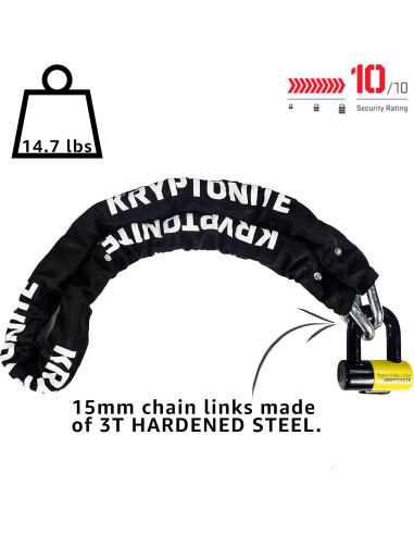Candado de cadena Kryptonite New York Legend 1515 1.5m 15mm