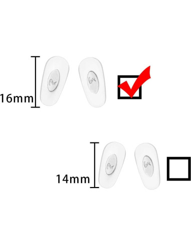 Almohadillas de nariz RayBan RB6335 RB3549 RB4071 Plata