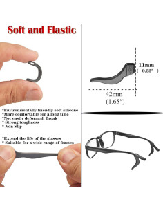 30 Pares Sujetadores de Gafas Antideslizantes AZFVBQL Silicona 2