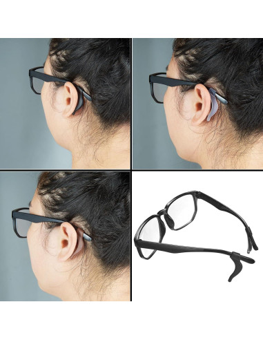 30 Pares Sujetadores de Gafas Antideslizantes AZFVBQL Silicona