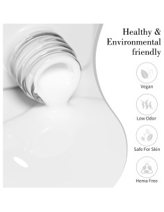 Esmalte de Uñas en Gel CANNI Blanco Puro 9ML Brillo Alto 2