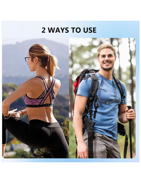 Correa Ajustable para Gafas 80Days - Nylon y Silicona, 2 Pcs