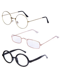 Set de Gafas de Disfraz ALVOGIMOR - 3 Pares Vintage