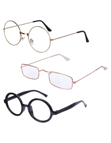 Set de Gafas de Disfraz ALVOGIMOR - 3 Pares Vintage