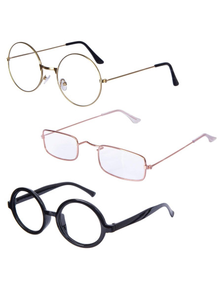Set de Gafas de Disfraz ALVOGIMOR - 3 Pares Vintage