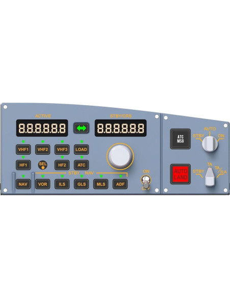 Panel de Gestión de Radio WINGFLEXSIM A320RMP CUBE para Simulador de Vuelo