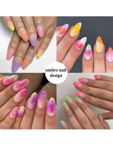 100 Esponjas Suaves para Uñas Ombre + Bolígrafo Agarre Sotong