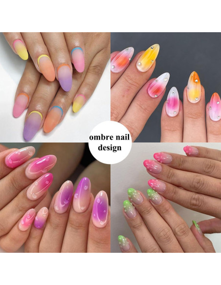 100 Esponjas Suaves para Uñas Ombre + Bolígrafo Agarre Sotong