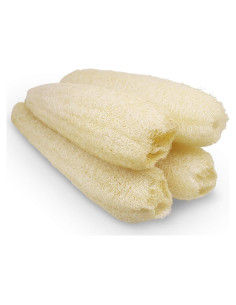 Esponjas de Lufa Natural Orgánica Grande Exfoliantes - Paquete de 4