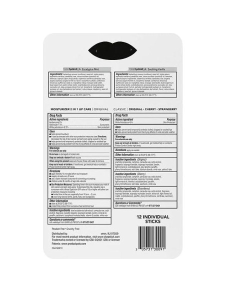 Bálsamo Labial Variado Genérico - 12 Unidades Hidratantes