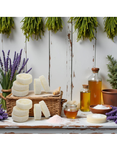 10 Rodajas de Luffa Natural Exfoliante para Jabón - GANPUB