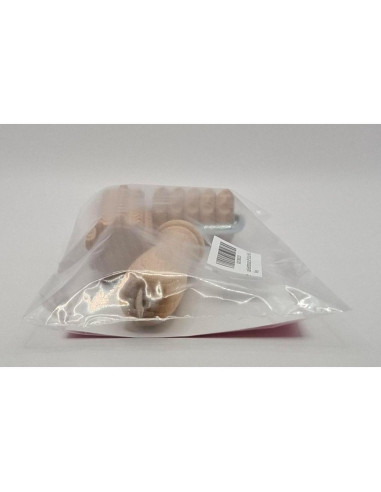 Rodillo de Masaje Facial de Madera Tuuli Set de 2 - 18x4cm y 11x3cm